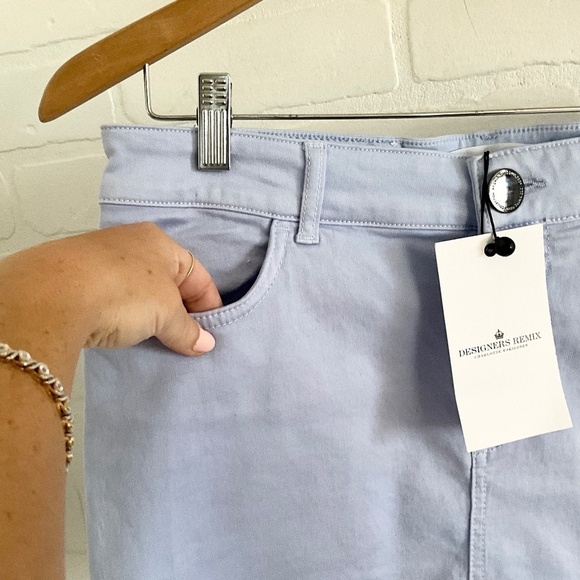 NWT Designers Remix CHARLOTTE ESKILDSEN Mini Pencil Skirt Periwinkle Blue Sz M - Picture 9 of 16
